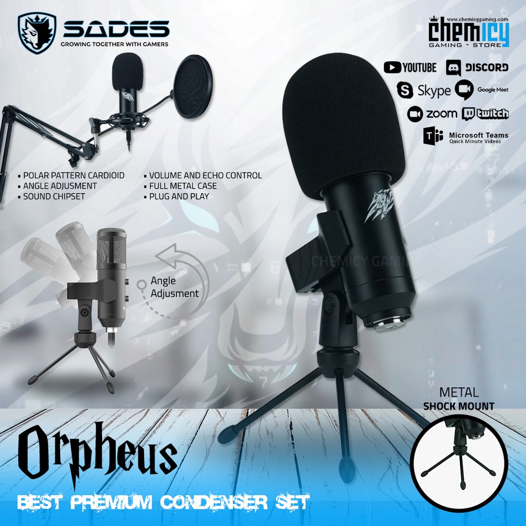 Sades Orpheus Condenser Gaming Microphone