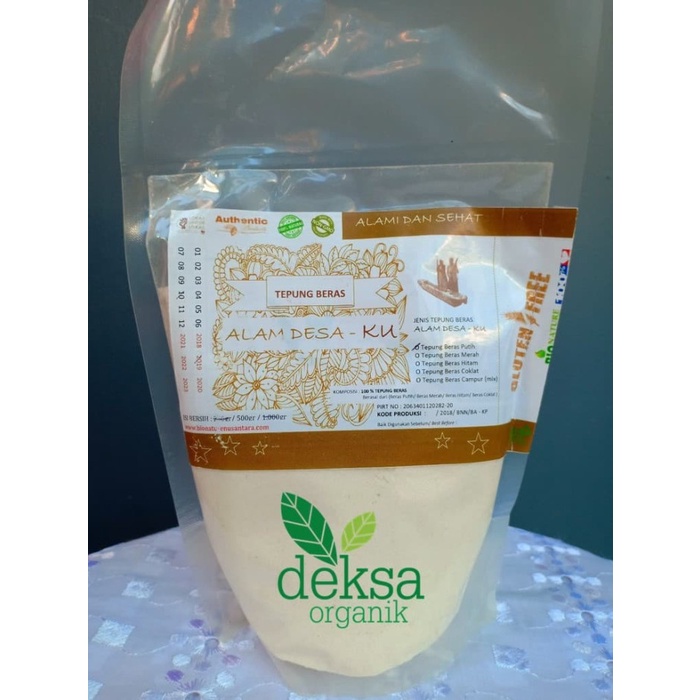 

ketan-beras-tepung- tepung beras putih organik 500 gr / tepung beras bio nature nusantara -tepung-