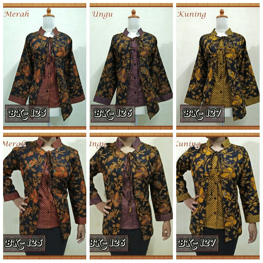 Blouse Atasan Batik Wanita 13 Shopee Indonesia