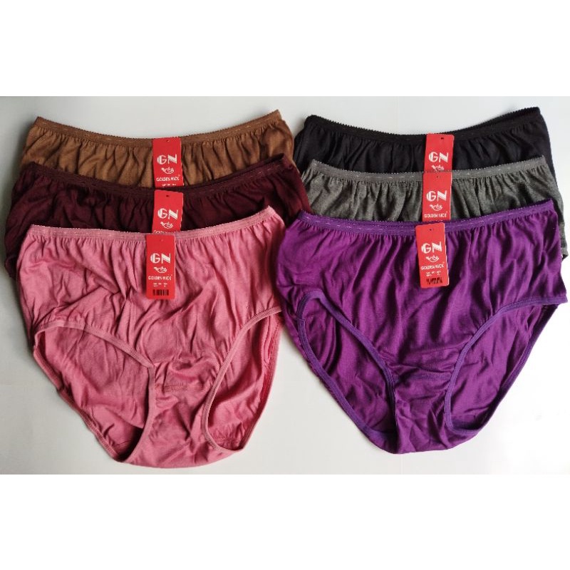 [XL, XXL] Celana Dalam Wanita Golden Nick Gelap