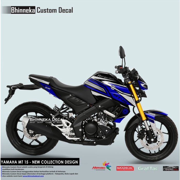 DECAL STICKER MT 15 BLUE