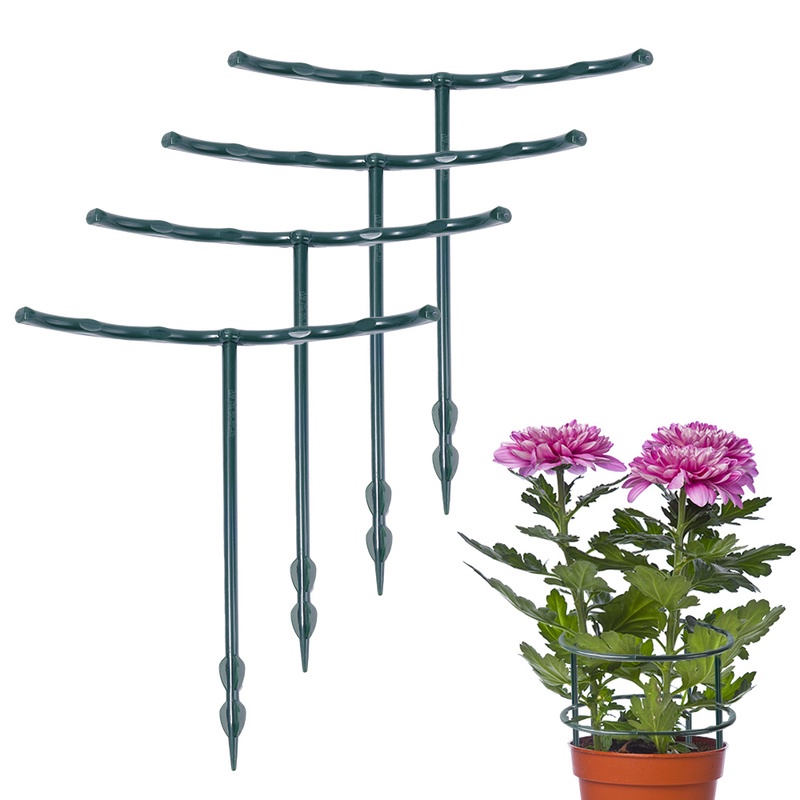 Stand Holder Tanaman Bonsai / Bunga Bentuk Setengah Lingkaran Bahan Plastik