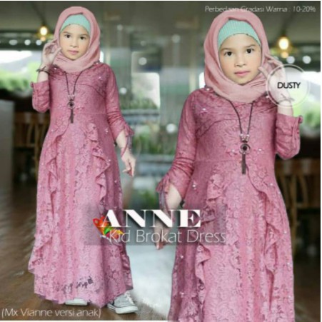 Baju Gamis Anak Kondangan Pesta Terbaru 2021 Brokat Model Kekinian Bahan Brukat Corneli Busui BLKNG