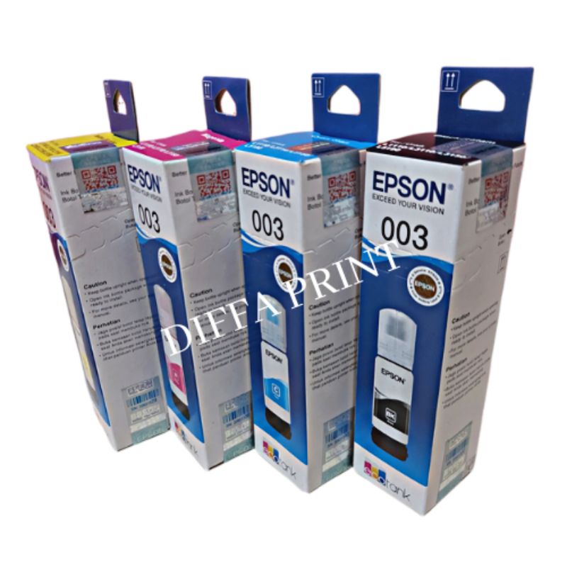 Tinta Printer 003 Original L1110 - L1210 - L1250 - L3110 - L3210 - L3150 - L3250 - L3256 - L5190 - L5290 isi 65ml