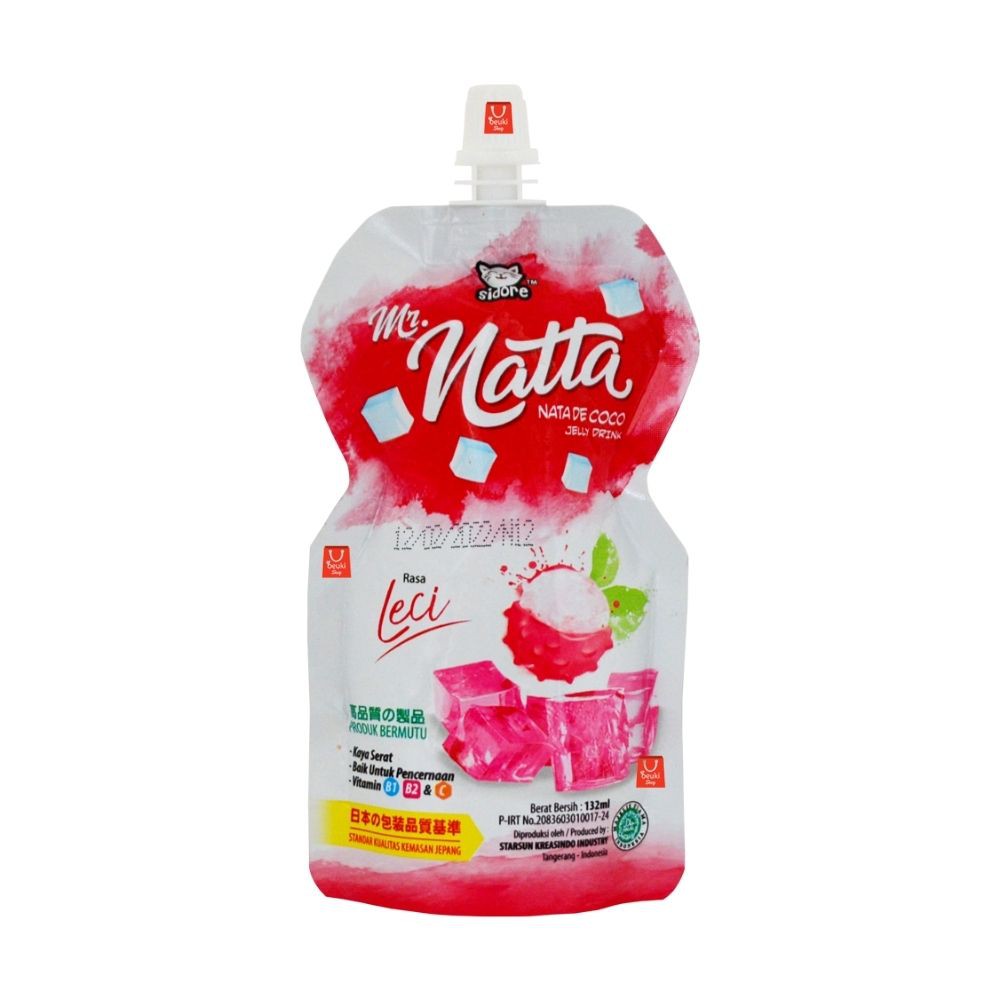 

POUCH Sidore Mr Natta Leci Minuman Kemasan Natade Coco Jelly - 132ml