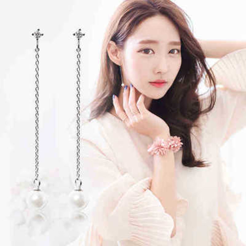 925 anting perak sterling anting-anting wanita dengan perhiasan fashion berlian