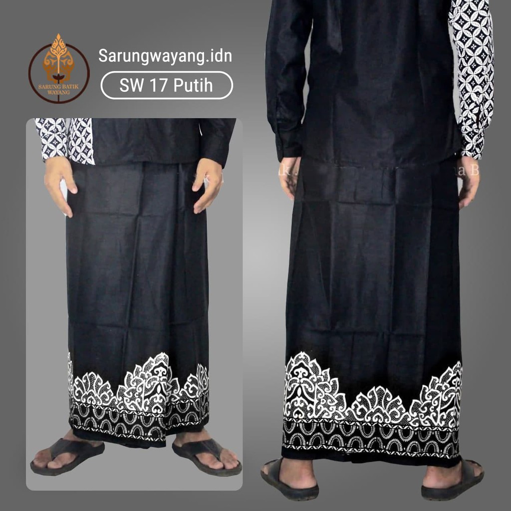SARUNG BATIK POLOS HITAM | SARUNG PEKALONGAN