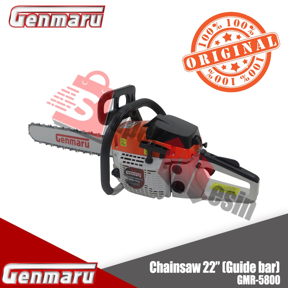 GENMARU MESIN CHAINSAW GERGAJI MESIN STHEEL 22 INCH GUIDE BAR