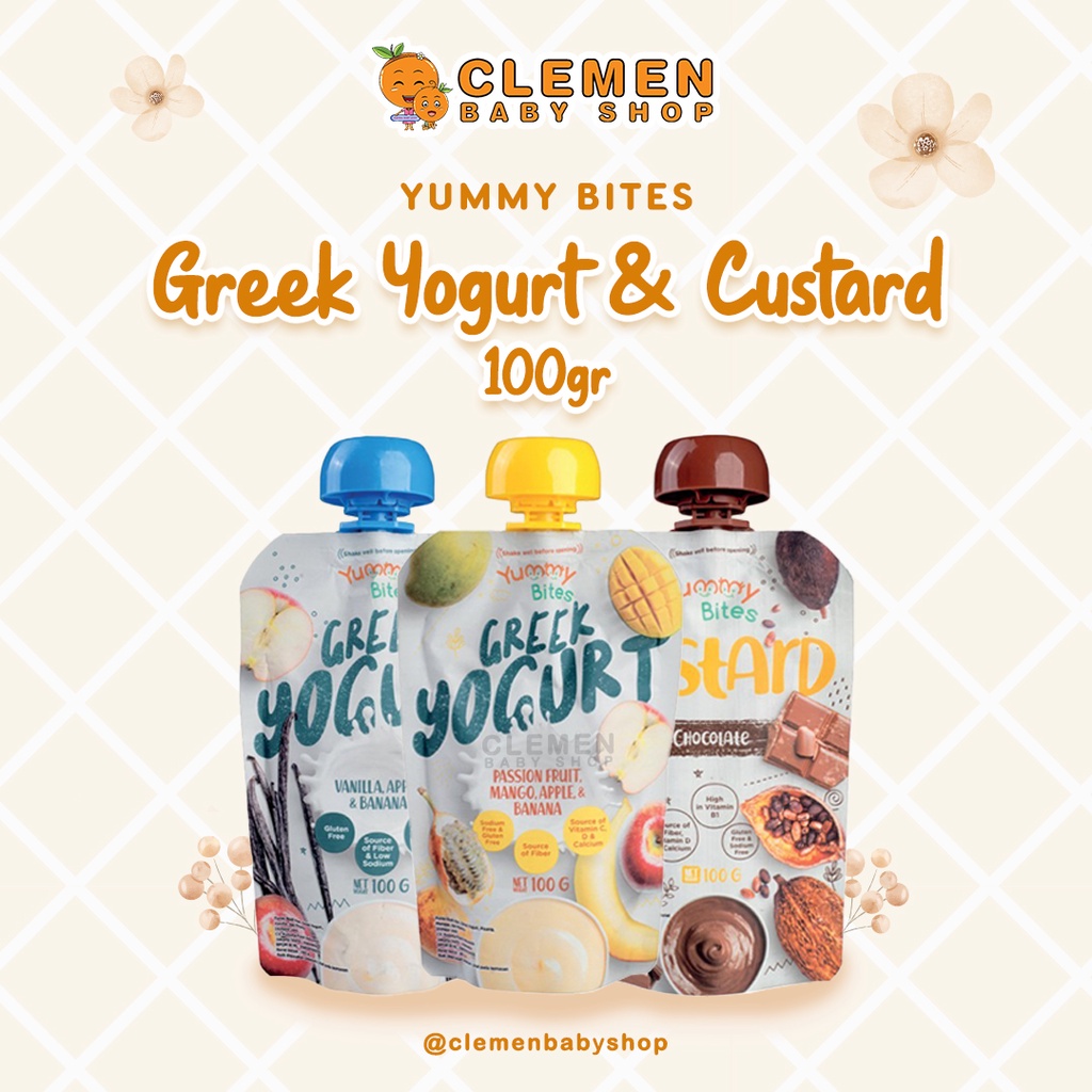 Jual Yummy Bites Greek Yogurt & Custard 100 gr Shopee Indonesia
