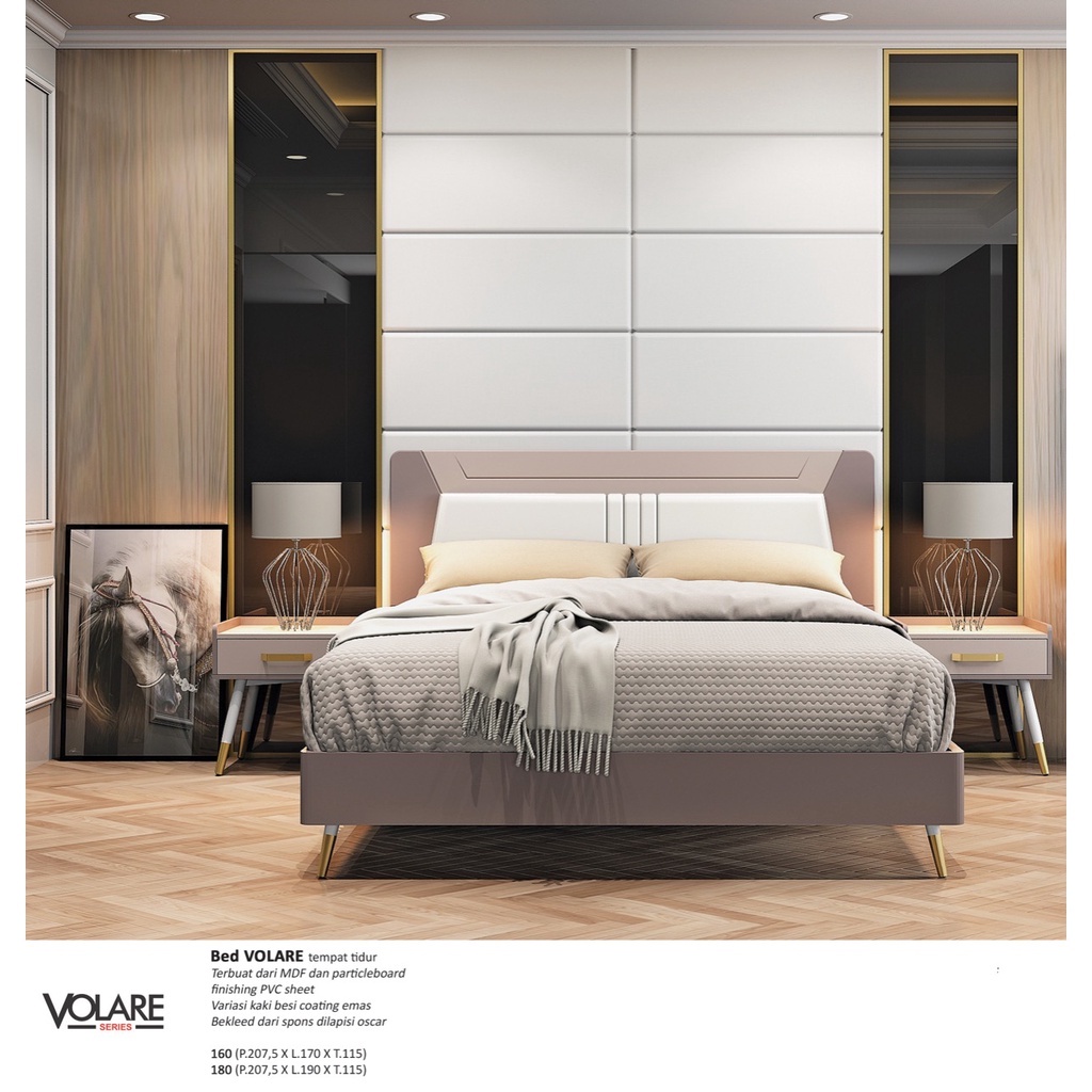 Siantano Bed set/Hanya Divan Sandaran Volare uk 160