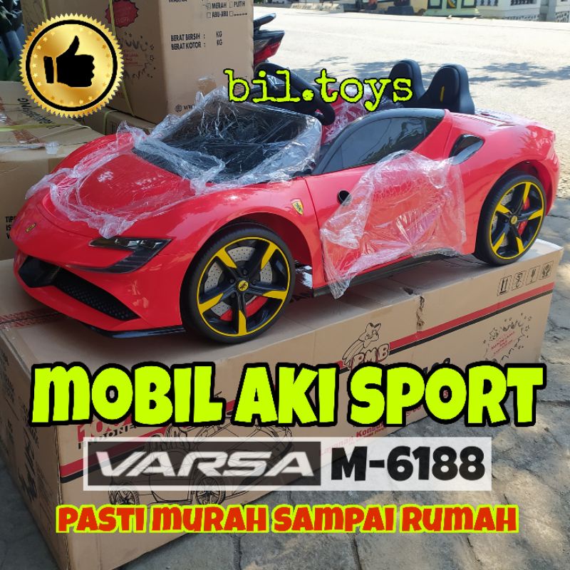 MOBIL AKI ANAK PMB 6188 VARSA REMOTE LAMBORGHINI FERRARI MOBIL AKI SPORT VARSA VARSA PMB M6188