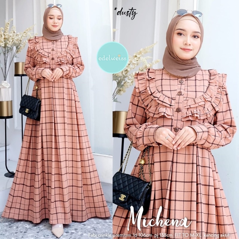 MICHENA DRESS MUSLIM PREMIUM BY EDELWEISS