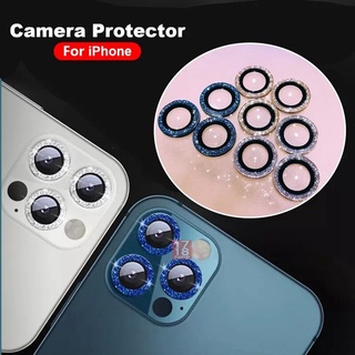 Pelindung Lensa Camera  Bling Diamond Glitter Lens Protector Ring Metal for iPhone 11 / 11 Pro / 11 Pro Max / 12 / 12 Pro / 12 Pro Max / 12 Mini / 13 / 13 Pro / 13 Pro Max / 13 Mini Tempered Glass Film Alluminium Alloy