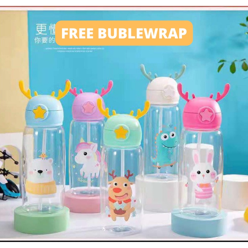 BOTOL MINUM VIRAL RUSA TALI / Botol Minum SEDOTAN Anak / 700ML Tanduk Rusa NEW / Botol BPA Free