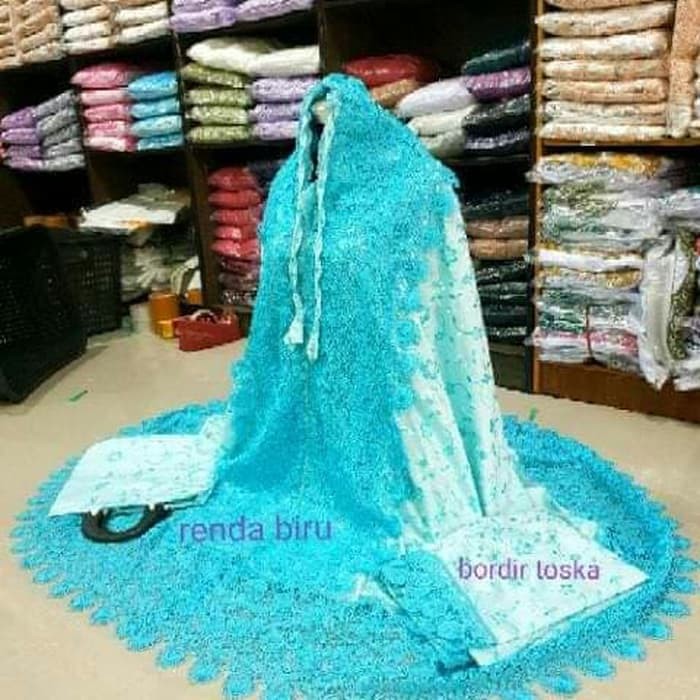 Mukena prada PRINCESS | RENDA KEONG Biru