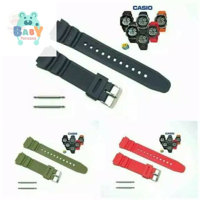 Tali Jam Tangan Casio W-218H Rubber Strap Tali Jam Casio W 218 H