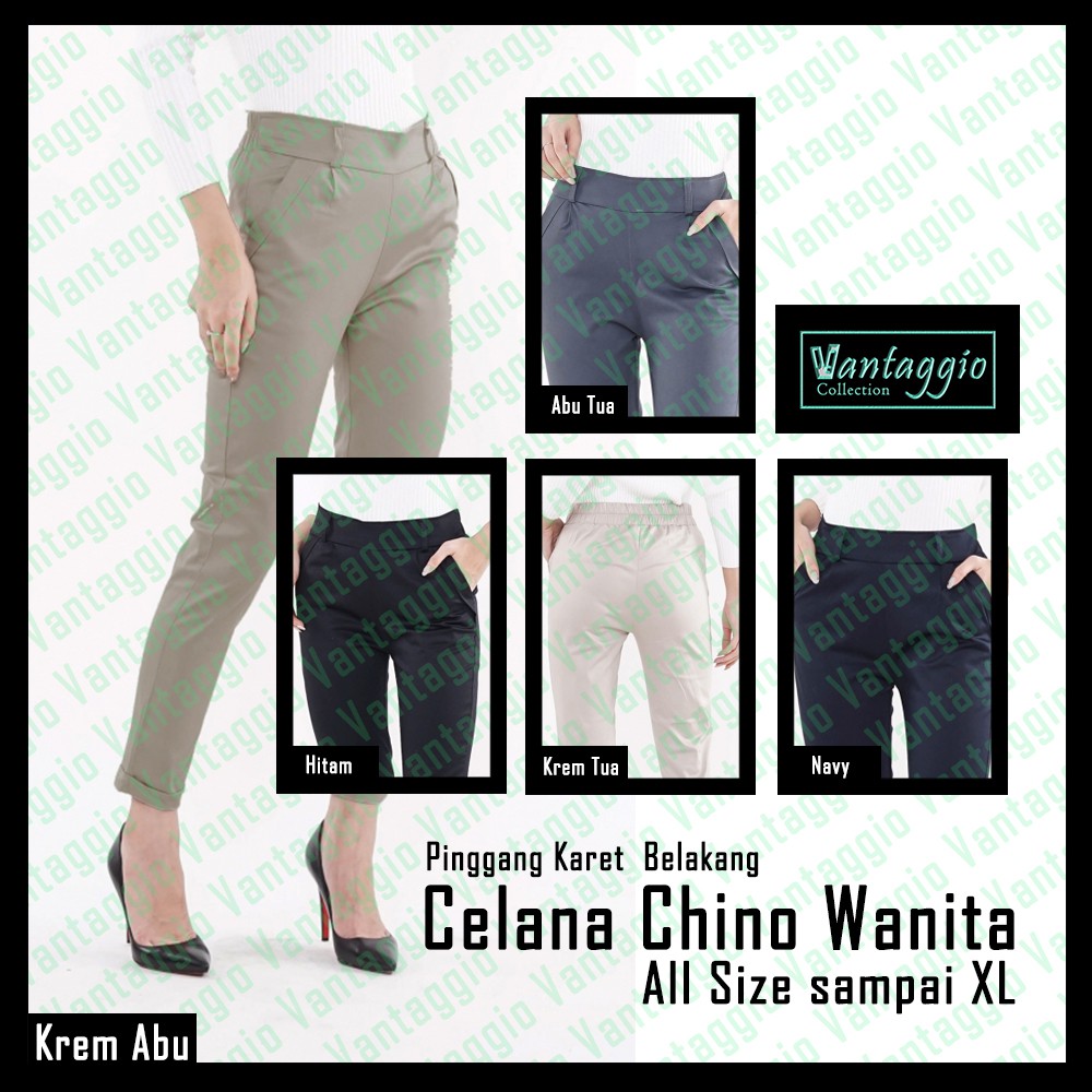 Celana Panjang Chino Wanita Bisa untuk Kerja dan Kantoran Celana Panjang Chino Wanita Bisa untuk Kerja dan Kantoran