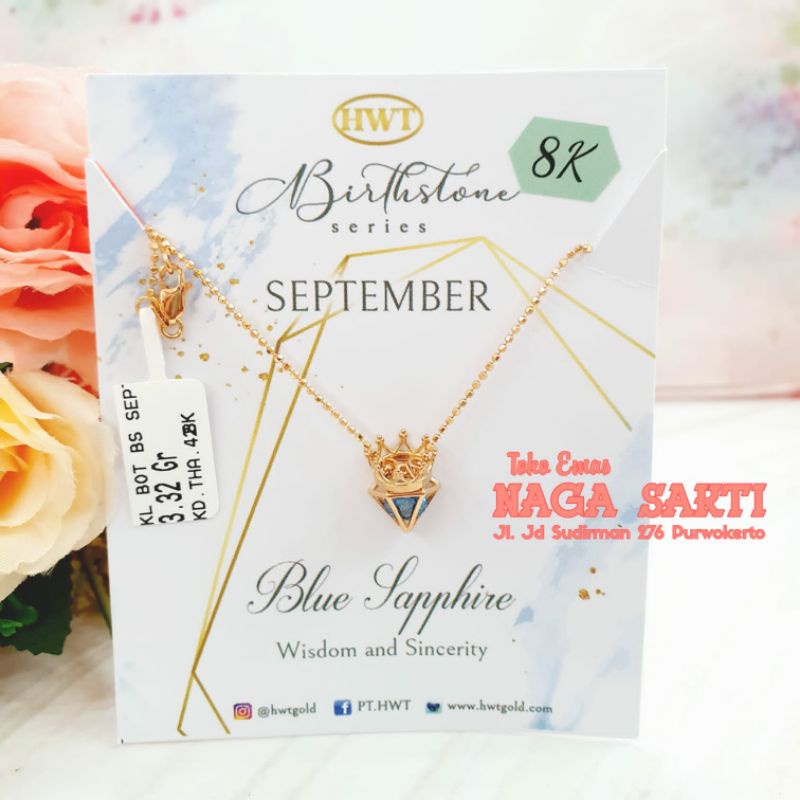 BIRTHSTONE SERIES SEPTEMBER BLUE SAPPHIRE KADAR 8K (375)