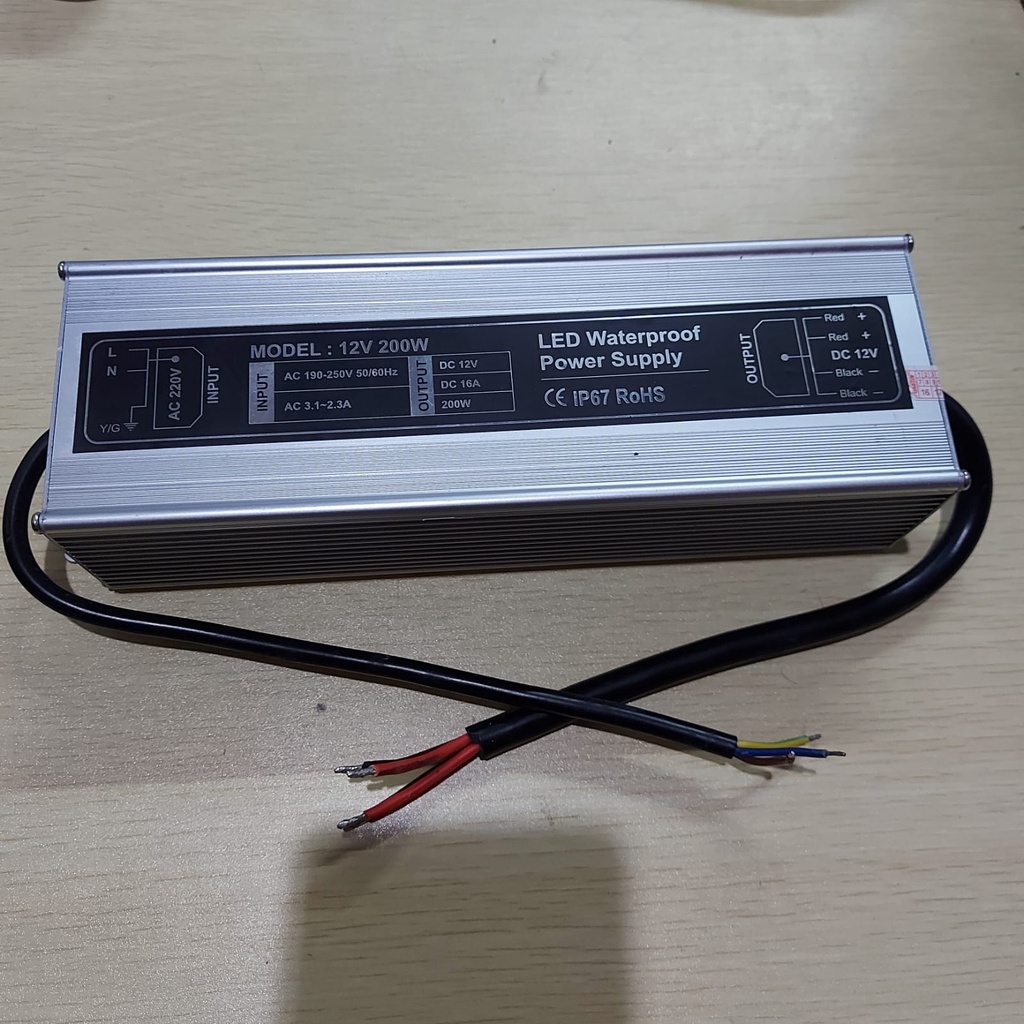 Power Supply LED 200w 12v Trafo Driver Outdoor 200 Watt 12 Volt