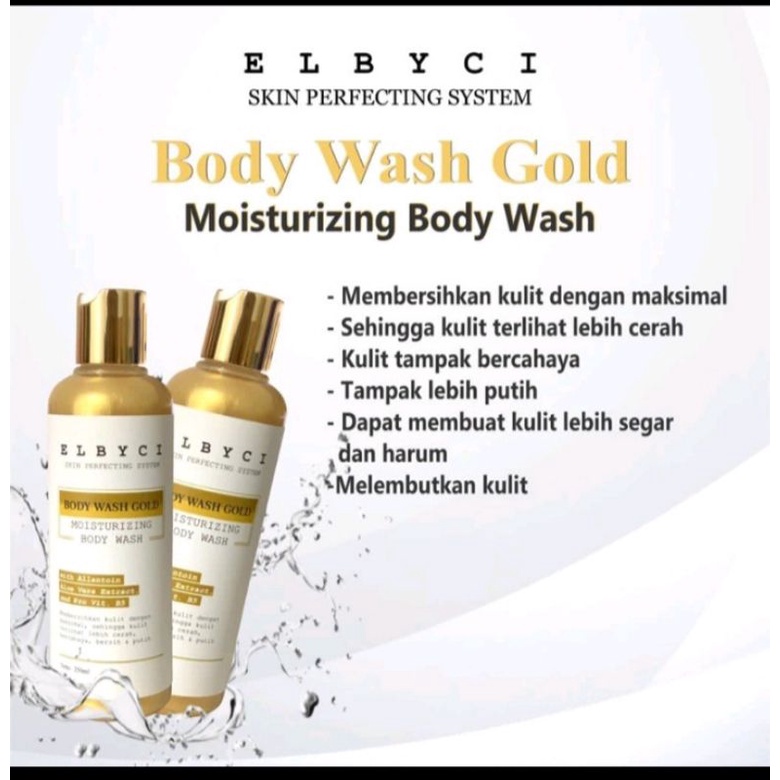elbyci skincare - body wash gold