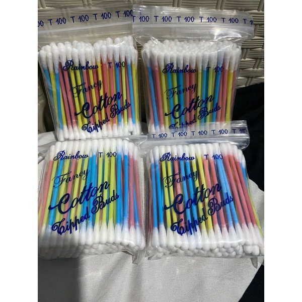 cotton bud dewasa anak anak rainbow t 100 warna korek kuping pembersih telinga baby dewasa