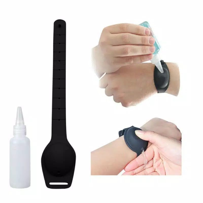 SO Dispenser Sabun Portable Bahan Silikon Model Gelang Tangan Dengan Botol Remas