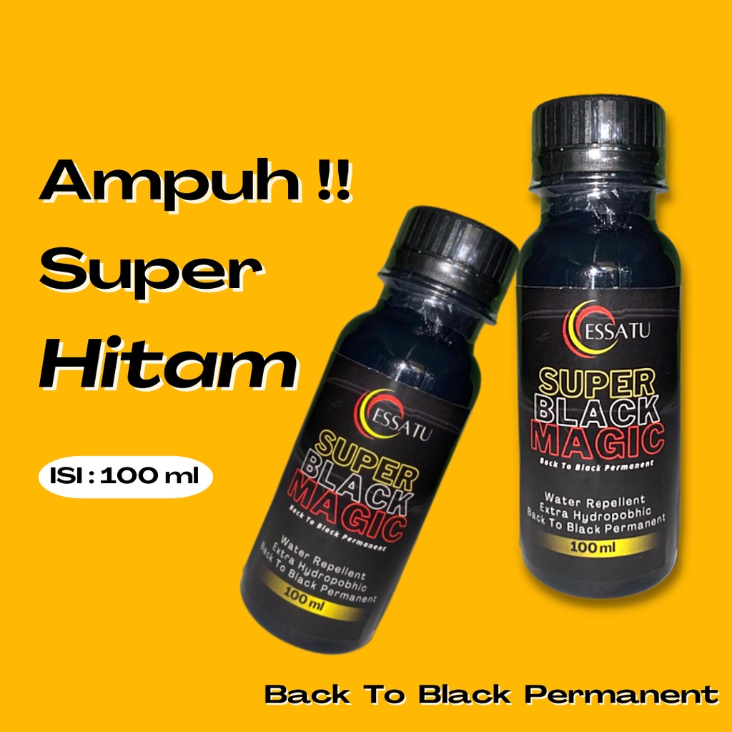 Essatu Super Black Magic Premium - Penghitam Plastik Body Motor, Trim Restorer &amp; Dasboard Mobil