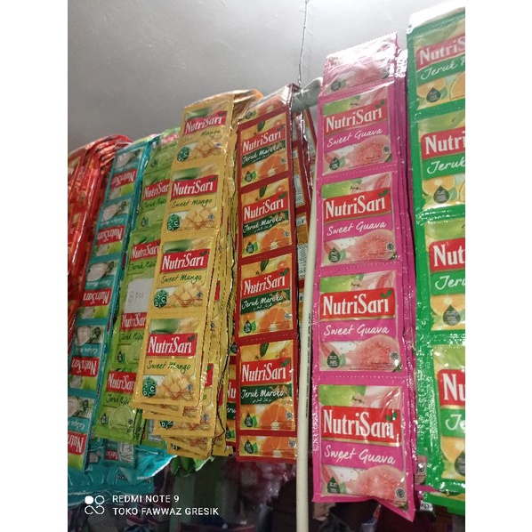 

Nutrisari Aneka Rasa 1 Renceng / Renteng / 10 sachet milky orange jeruk peras coco pandan jeruk maroko peras mangga semangka nanas anggur florida orange