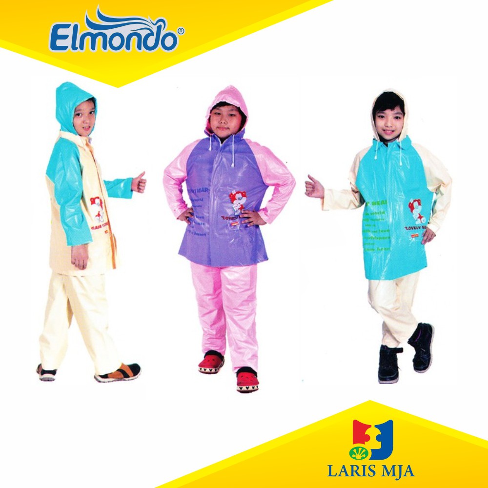 Jas Hujan Elmondo Anak SD Laki-laki Umur 7-12 tahun Setelan Jaket Celana Laki2 Remaja Ekslusif 601