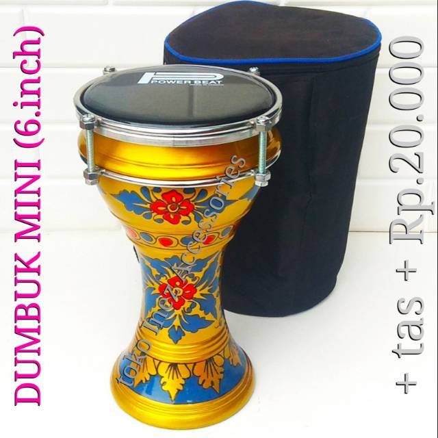 Dumbuk pinggang marawis mini atau Gendang Anak 6.inc N.4
