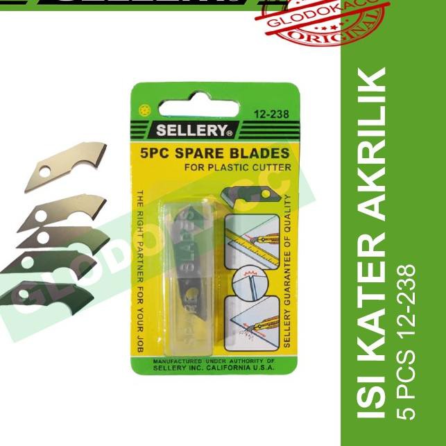 

[Terkeren Se-RI] Isi Cutter Acrylic Sellery 5 pcs Akrilik - Plastic Cutter