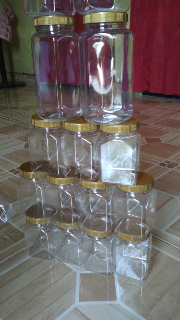 Toples Selai Plastik 300 Ml Kotak | Kemasan Package Botol Toples Bumbu Makanan Selai