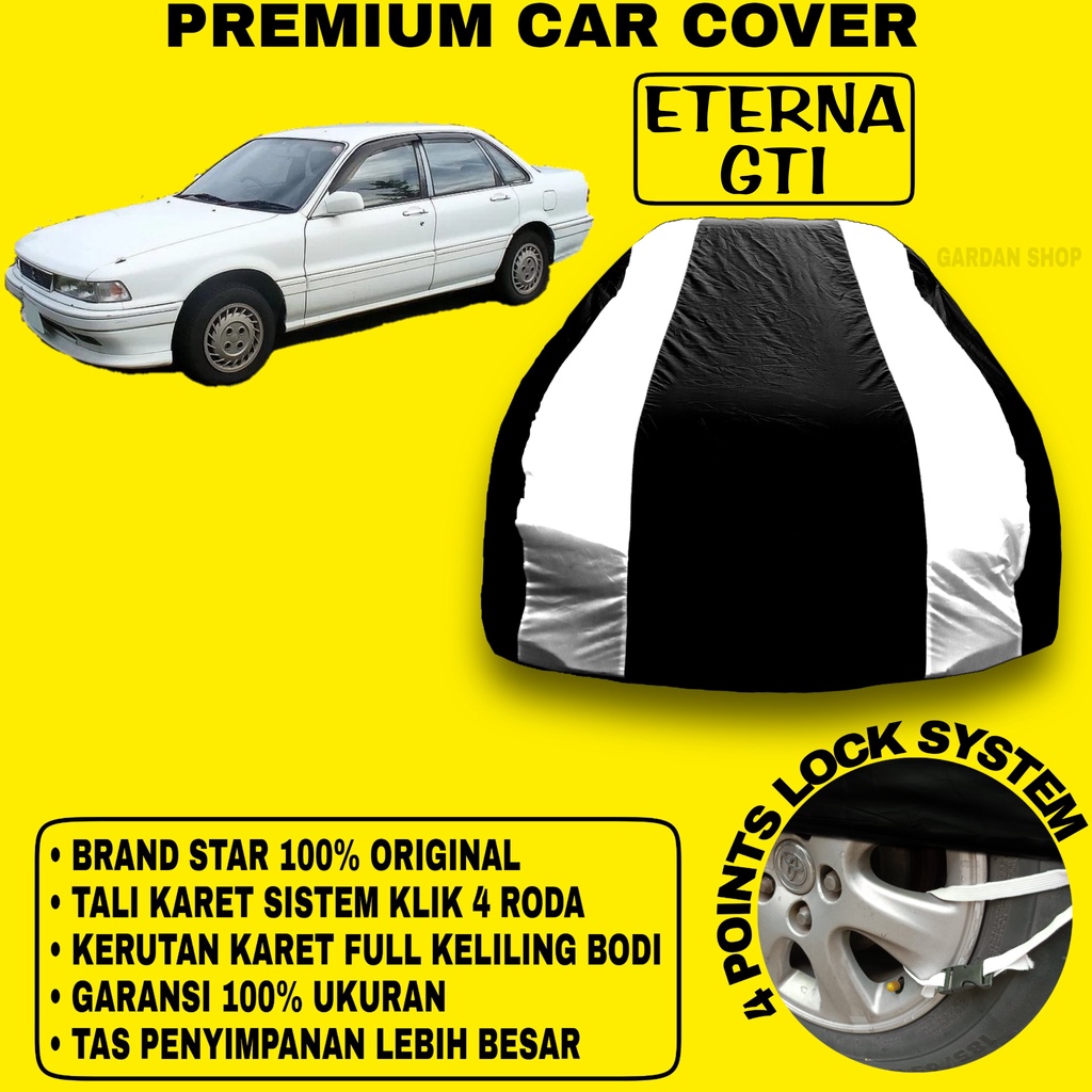 Body Cover ETERNA GTI Sarung Strip SILVER Penutup Pelindung Bodi Mobil Eterna Gti PREMIUM