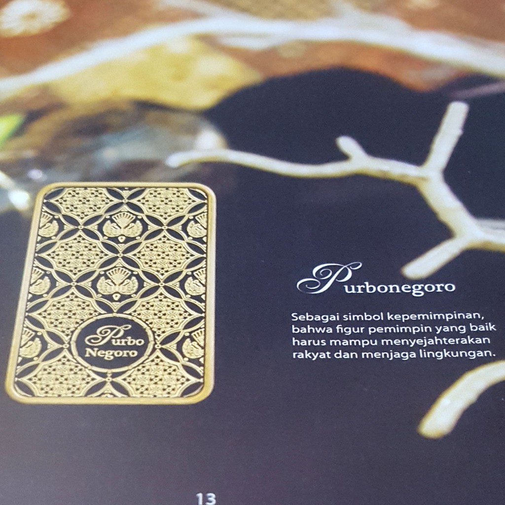 Logam Mulia Antam Batik 10 Gram Limited Edition 24 Karat Fine Gold 9999