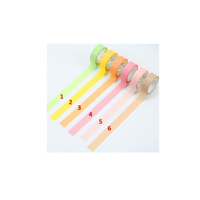 Soft Color Washi Tape - BRIGHT SERIES