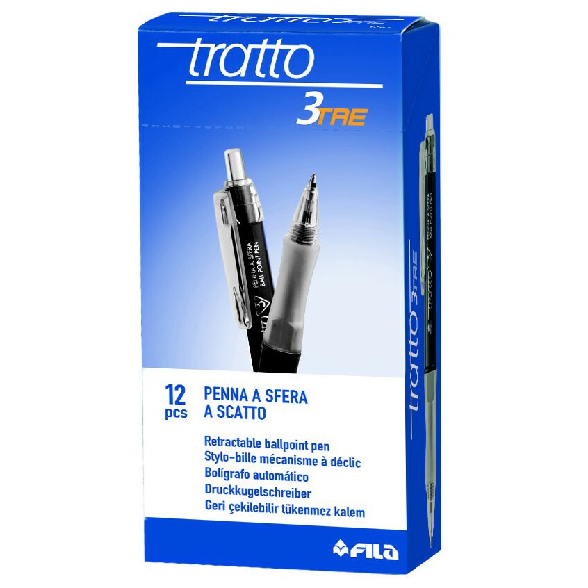 

Triangular retractable bollpoint TRATTO 3TRE Italy pulpen cetek