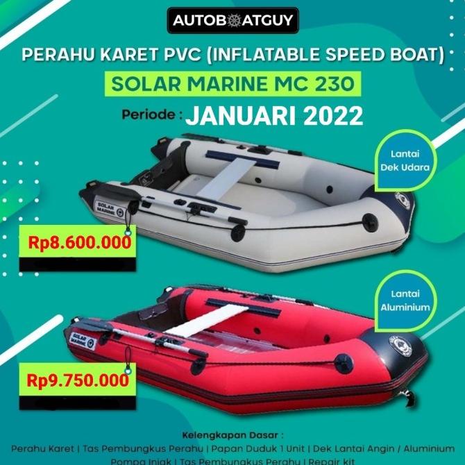 Perahu Karet Boat Mancing SOLAR MARINE Transom Lantai Angin/Aluminium