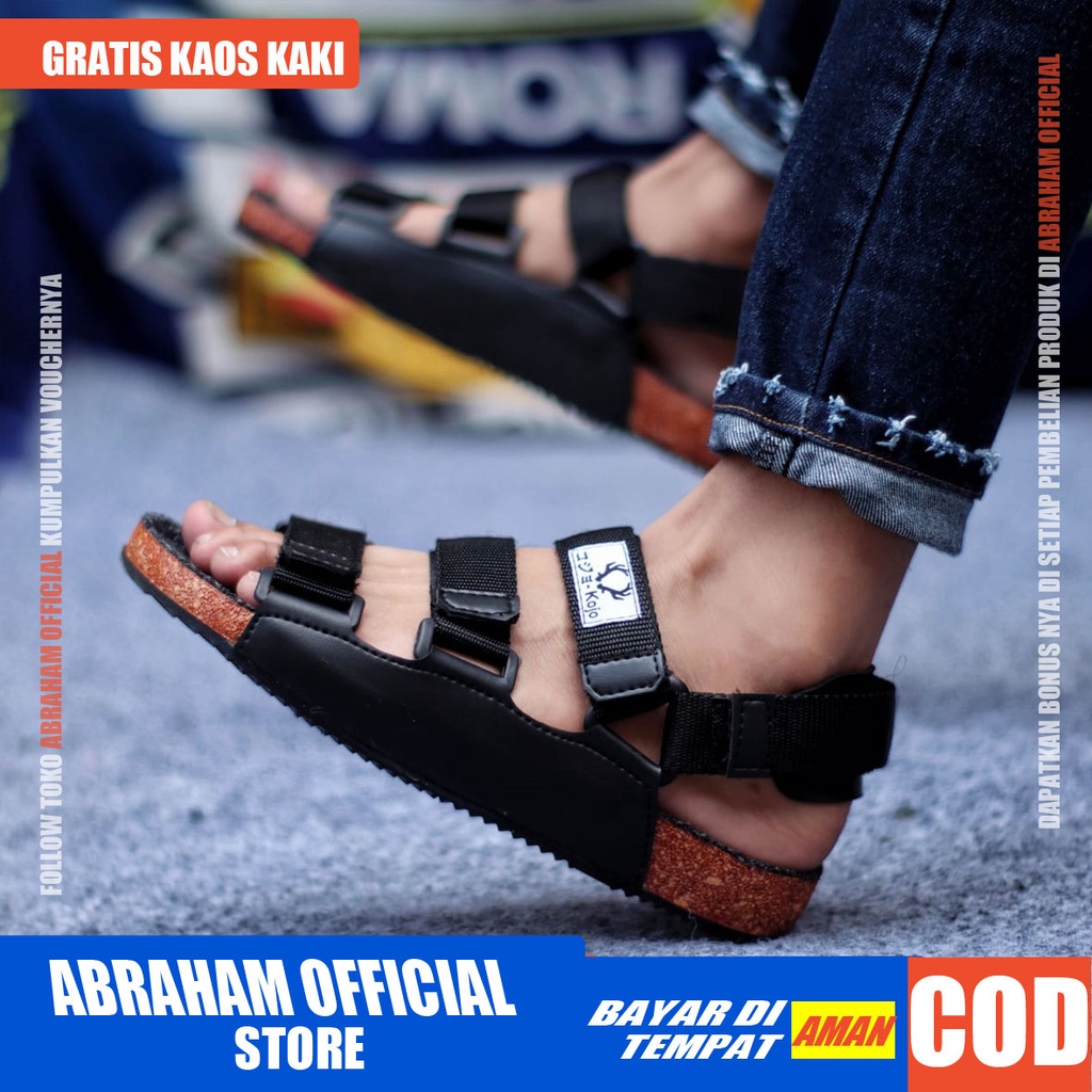 ABRHM x DAICHI Sandal Slide Pria Sandal Slop Pria Sandal Selop Cowok Kekinian Sendal Cowo Original