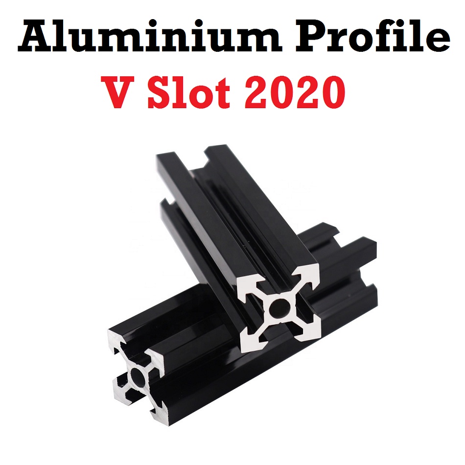 [HAEBOT] Aluminium Profile V Slot 2020 20x20 AP2020 Profil Frame CNC Extrusion Mini Kerangka Mekanik Series 20mm x 20mm 3D Printer 1cm