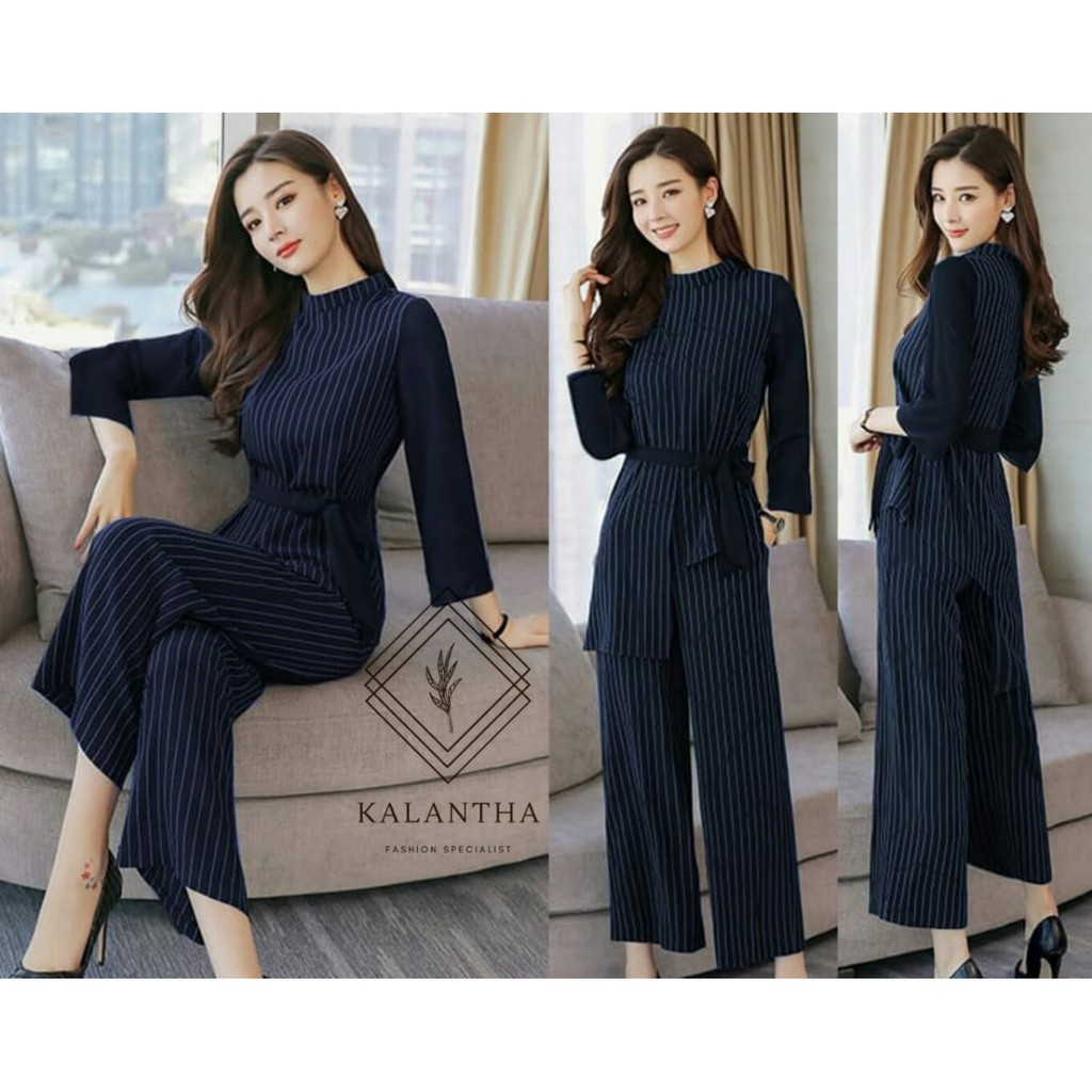 BAJU SETELAN WANITA MURAH KEKINIAN IMPORT KOREAN PREMIUM TERBARU / SETELAN KERJA WANITA KANTOR 7191