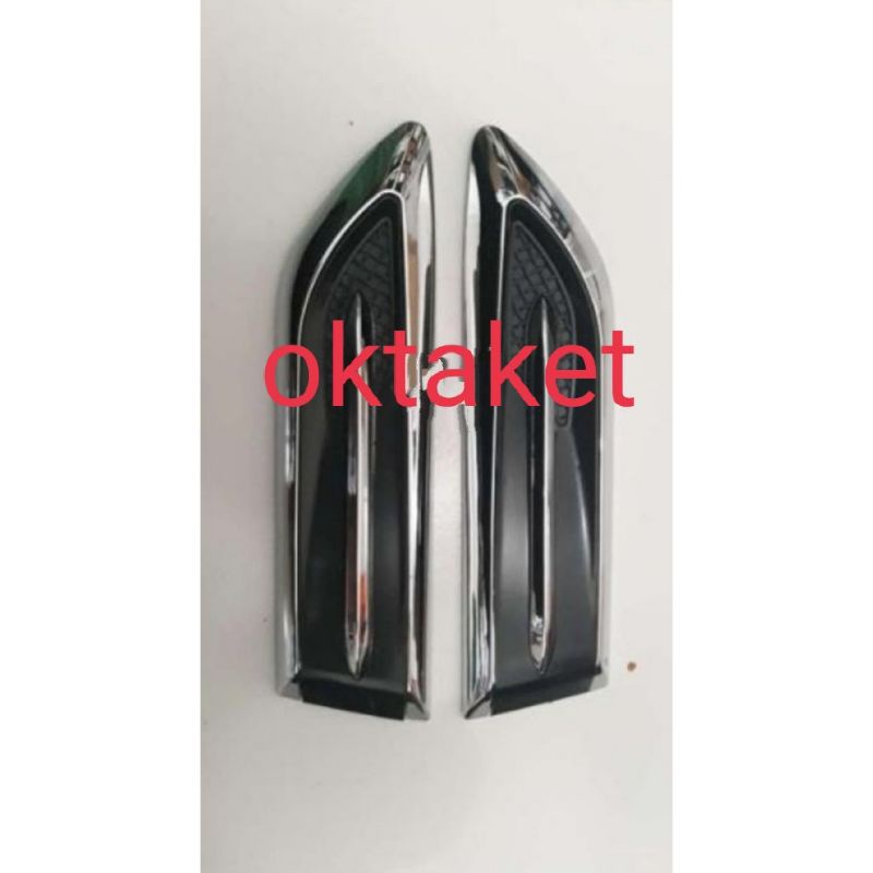 side vent hitam kombinasi chrome mobil universal