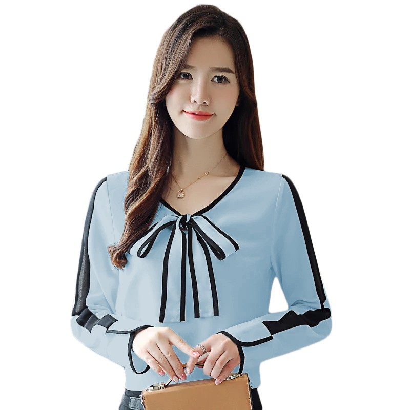 Blouse Tangan Panjang Wanita Gaya Korea Model Terbaru - XSHOP Gisel