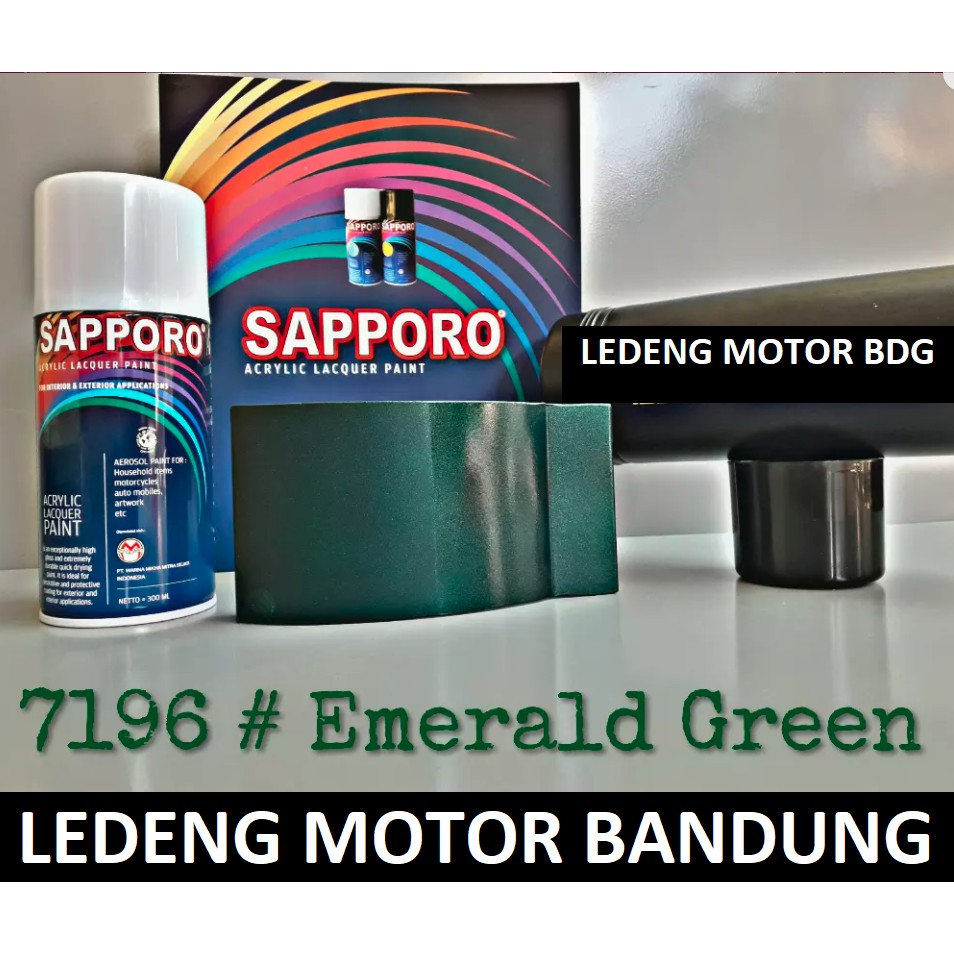 Sapporo 7196 Green Emerald Cat Semprot Saporo Paint Hijau Zamrud