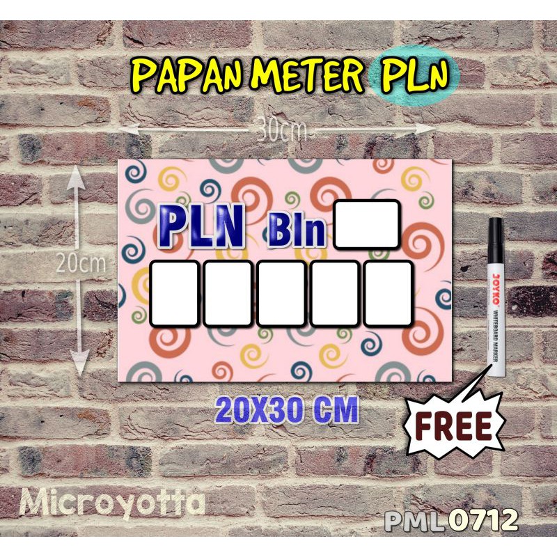 

Microyotta Papan Meter Listrik PLN PAM motif Unik - Pastel 12