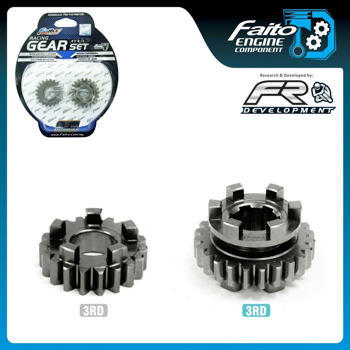 FAITO Gigi Ratio Rasio Satuan Jupiter Z / Vega R / Crypton Gigi 3 20T 28T Racing Gear Set