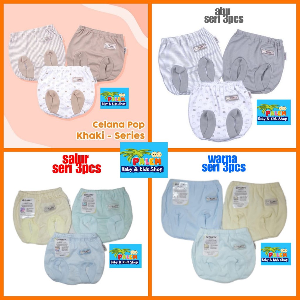 Fluffy Celana Pop Size Newborn isi 3pcs