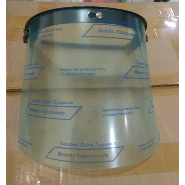 Face shield sambung helm proyek kaca plus bracket blue eagle