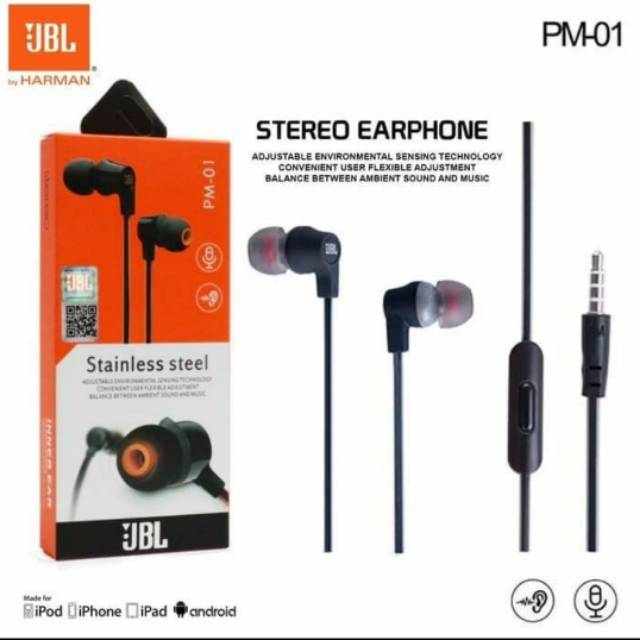 Headset JBL by Harman PM-01 Handsfree Earphone HF ORI 99% Good Quality