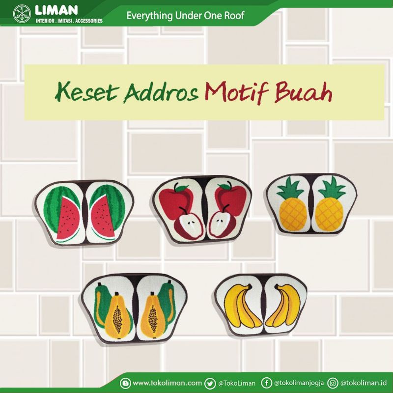 Keset Addros Motif Buah