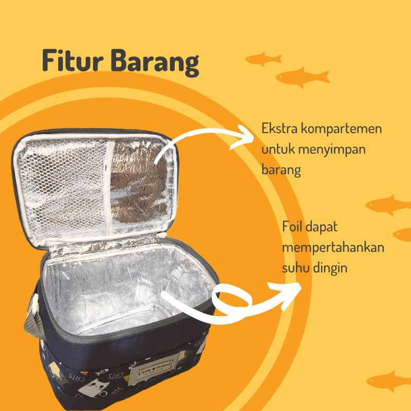 LITTLE FRIEND | Tas cooler bag and thermal bag tas bekal BONUS ICE GEL500ml